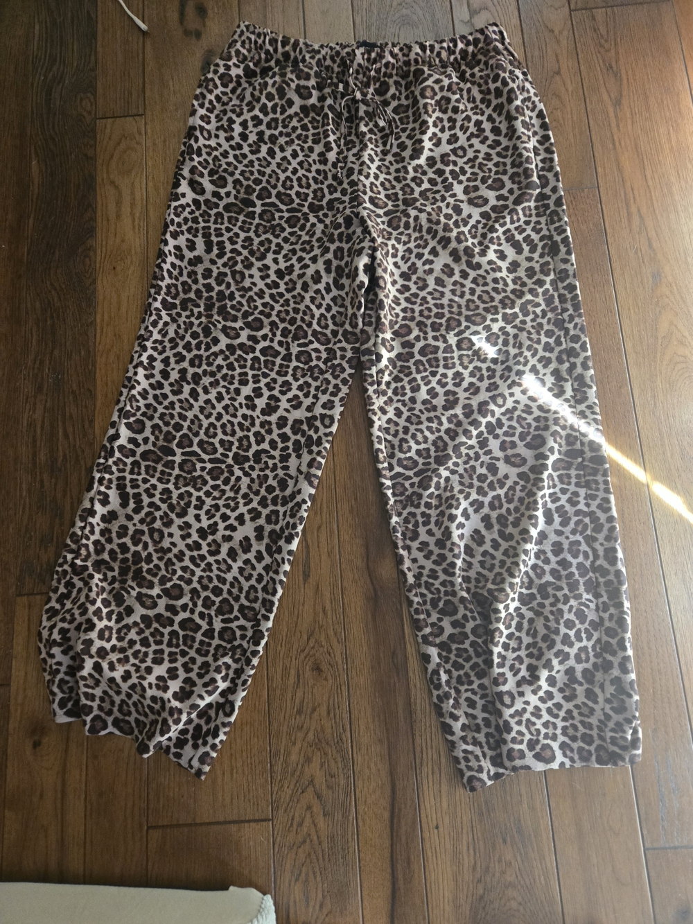 torrid Leopard Print Drawstring Lounge Pants in Brown and Cream